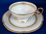 Cup And Saucer White And Luxe Gold Aria By Castleton USA