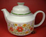 Click to view larger image of Teapot Mid Century Wild Flowers Design Scandanavian Influence (Image2)
