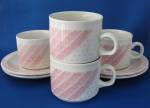 Pink Polka Dot Cups And Saucers Set Of 4 Churchill Pink Shades
