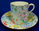 Click here to enlarge image and see more about item 10114: Shelley England Melody Chintz Mocha Cup And Saucer