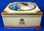 Click to view larger image of Tin Box Queen Elizabeth II Coronation Thorne's Chocolates Tea Tin (Image2)