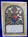 Coronation Program Queen Elizabeth II England 1953 Programme