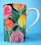 Dunoon Mug Ashbourne Roses On Black Chadwick Stoneware