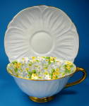 Click to view larger image of Shelley Blue Primrose Chintz Footed Oleander Cup And Saucer (Image2)