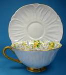 Click to view larger image of Shelley Blue Primrose Chintz Footed Oleander Cup And Saucer (Image3)