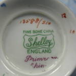 Click to view larger image of Shelley Blue Primrose Chintz Footed Oleander Cup And Saucer (Image6)