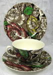 Click to view larger image of Myott Bermuda Chintz Cupa And Saucer With Matching Plate 1930s (Image1)