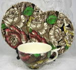 Click to view larger image of Myott Bermuda Chintz Cupa And Saucer With Matching Plate 1930s (Image2)