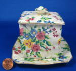 Click to view larger image of Royal Winton Grimwades Chintz Jam Jar Lid Tray Queen Anne (Image2)