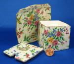 Click to view larger image of Royal Winton Grimwades Chintz Jam Jar Lid Tray Queen Anne (Image3)