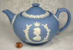 Click to view larger image of Wedgwood Coronation Queen Elizabeth II Teapot Jasperware 1953 (Image5)
