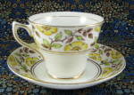 Click to view larger image of Rosina Cup And Saucer Yellow Dog Roses Hand Colored On Transfer (Image4)