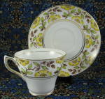 Click to view larger image of Rosina Cup And Saucer Yellow Dog Roses Hand Colored On Transfer (Image6)
