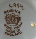 Click to view larger image of Rosina Cup And Saucer Yellow Dog Roses Hand Colored On Transfer (Image7)