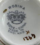 Click to view larger image of Rosina Art Deco Teacup Trio Enamel Hand Painted On Transfer (Image6)
