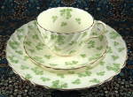 Click to view larger image of Shamrocks Cup And Saucer With Plate Aynsley England 1939-1959 (Image3)