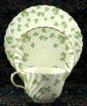 Click to view larger image of Shamrocks Cup And Saucer With Plate Aynsley England 1939-1959 (Image6)