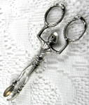 English Antique Sterling Silver Sugar Tongs Rare Acrobat Scissors 1900