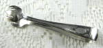Click here to enlarge image and see more about item 10421: Wallace Sterling Silver Sugar Tongs Hammered Claw Ends Antique