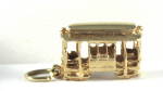 Charm 14kt Gold San Francisco Cable Car Pendant 1950s