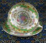 Click to view larger image of Shelley Gainsborough Sheraton Cup And Saucer Green Gainsborough (Image6)