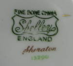 Click to view larger image of Shelley Gainsborough Sheraton Cup And Saucer Green Gainsborough (Image7)