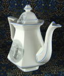 Click to view larger image of Courtship Of Miles Standish Tall Teapot Coffeepot Sterling USA Antique (Image6)