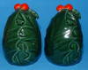 Click here to enlarge image and see more about item 1050: Ceramic Holly Christmas Salt And Pepper Shakers Vintage