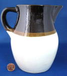 Pitcher Robinson Ramsbottom Brown Dip Pottery Jug 1940s Roseville