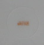 Click to view larger image of Hand Painted Plate Forget Me Nots Burnished Gold Trim (Image3)