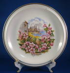 Nova Scotia Souvenir Plate Harbour Mayflowers