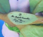 Click to view larger image of Hanae Mori Signed Majestic Camellia Porcelain Flower (Image4)