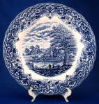 Blue Transferware Plate Homeland Grindley Ltd Dinner