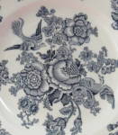 Click to view larger image of  Grey Transferware Plate Bristol Crown Ducal Dinner (Image2)