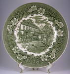 Plate Coaching Taverns GreenTransferware Royal Tudor