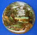 Click here to enlarge image and see more about item 1576aa: English Pot Lid The Cornfield Constable James Kent