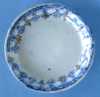 Click here to enlarge image and see more about item 1592: Butter Pat Chip Dish English  Flow Blue Gold