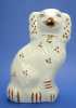 Click here to enlarge image and see more about item 1615: English Staffordshire Dog 7 Inch Rust White