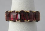 Ladies Ring 10kt Pink Rhodalite Vintage 5 Stone Lovely