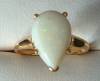 Click here to enlarge image and see more about item 1627: Ladies Ring 14kt Opal Pear Shape Vintage Pretty