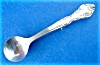 Click here to enlarge image and see more about item 1718: Sterling Salt Spoon Decorative Pin Chantilly