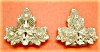 Click here to enlarge image and see more about item 1796: Rhinestone Dress Clips Pair Leaf Shape