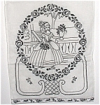 Click here to enlarge image and see more about item 1861a: Antique German Overtowel Show Towel Hand Stitched