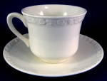 Wedgwood Hedge Rose Embossed Ironstone Cup And Saucer