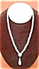 Click here to enlarge image and see more about item 1998: Vintage Pearl & Rhinestone Necklace