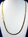Click here to enlarge image and see more about item 2078a: Heavy Chain Necklace Gold Vermeil Sterling Silver Italy