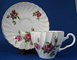 Click to view larger image of Cup And Saucer Johnson Brothers Roses Swirl Shape Gold (Image1)