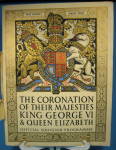 King George VI Elizabeth Coronation Official Program Deluxe Version