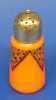 Click here to enlarge image and see more about item 228: Art Deco Sugar Shaker Muffineer England Orange Glass