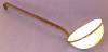 Click here to enlarge image and see more about item 2407: Vintage Enamelware Ladle England White Black